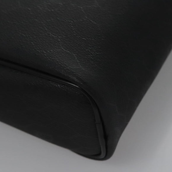 Christian Dior Honeycomb Canvas Clutch Bag PVC Leather Black Silver Auth ti2892