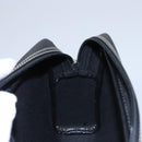 Christian Dior Honeycomb Canvas Clutch Bag PVC Leather Black Silver Auth ti2892-11