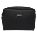 Christian Dior Honeycomb Canvas Clutch Bag PVC Leather Black Silver Auth ti2892-13
