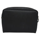 Christian Dior Honeycomb Canvas Clutch Bag PVC Leather Black Silver Auth ti2892-2
