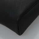 Christian Dior Honeycomb Canvas Clutch Bag PVC Leather Black Silver Auth ti2892-14
