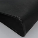 Christian Dior Honeycomb Canvas Clutch Bag PVC Leather Black Gold Auth ti2893-15