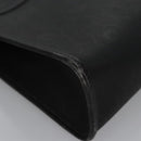Christian Dior Honeycomb Canvas Clutch Bag PVC Leather Black Gold Auth ti2893-7