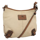 BURBERRY Blue Label Shoulder Bag Canvas Beige Auth ti2894-1