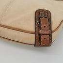 BURBERRY Blue Label Shoulder Bag Canvas Beige Auth ti2894-9