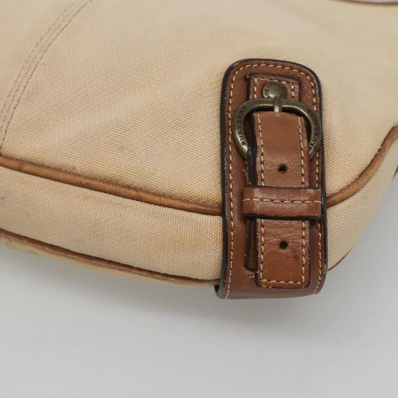 BURBERRY Blue Label Shoulder Bag Canvas Beige Auth ti2894