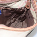 BURBERRY Blue Label Shoulder Bag Canvas Beige Auth ti2894-18