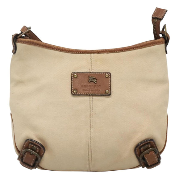 BURBERRY Blue Label Shoulder Bag Canvas Beige Auth ti2894