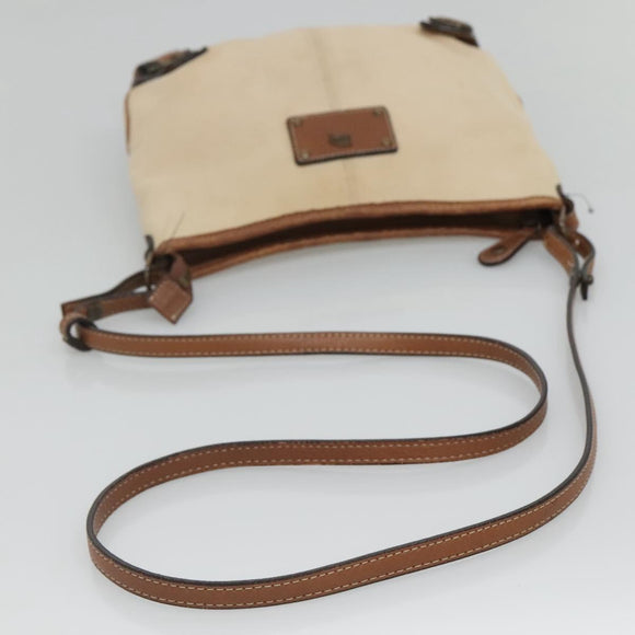 BURBERRY Blue Label Shoulder Bag Canvas Beige Auth ti2894