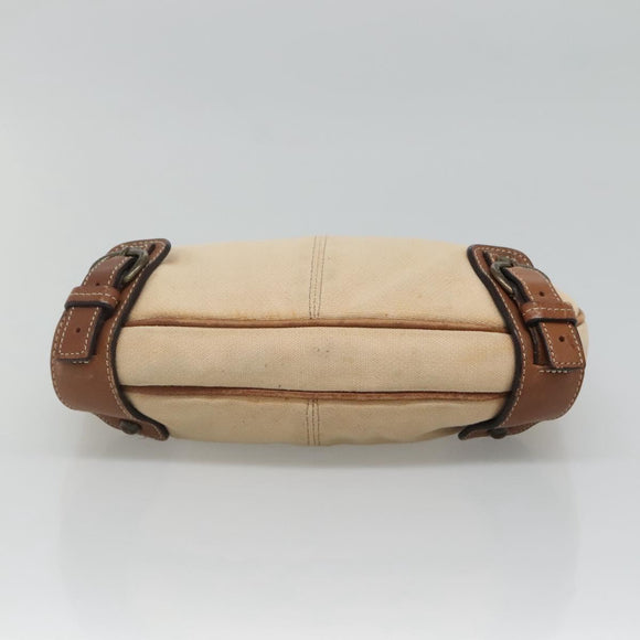 BURBERRY Blue Label Shoulder Bag Canvas Beige Auth ti2894