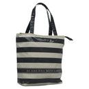 BURBERRY Blue Label  Coated Canvas Black White Auth ti2895-1