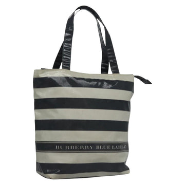 BURBERRY Blue Label  Coated Canvas Black White Auth ti2895