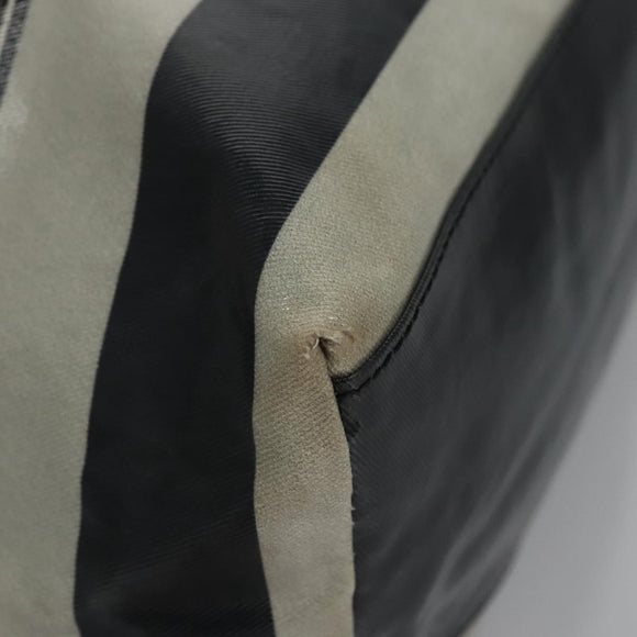 BURBERRY Blue Label  Coated Canvas Black White Auth ti2895