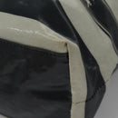 BURBERRY Blue Label  Coated Canvas Black White Auth ti2895-15