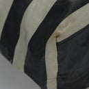 BURBERRY Blue Label  Coated Canvas Black White Auth ti2895-16