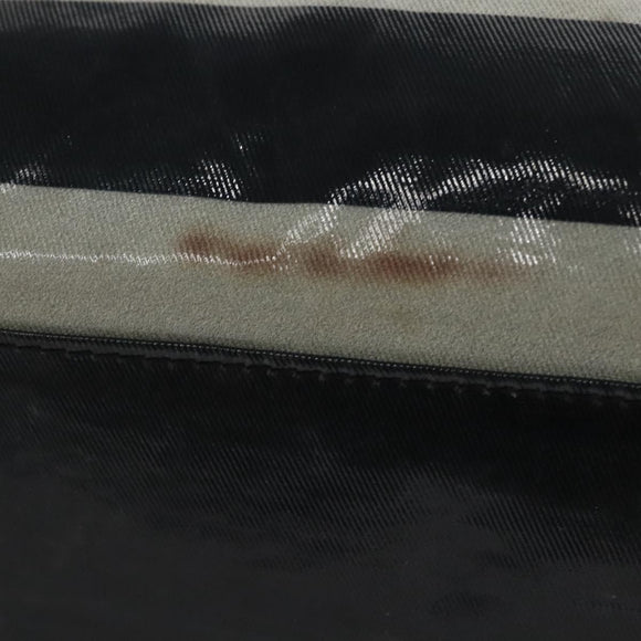 BURBERRY Blue Label  Coated Canvas Black White Auth ti2895