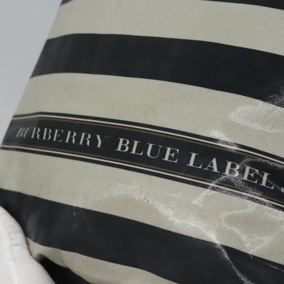 BURBERRY Blue Label  Coated Canvas Black White Auth ti2895