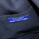 BURBERRY Blue Label Coated Canvas Black White Auth ti2895-19