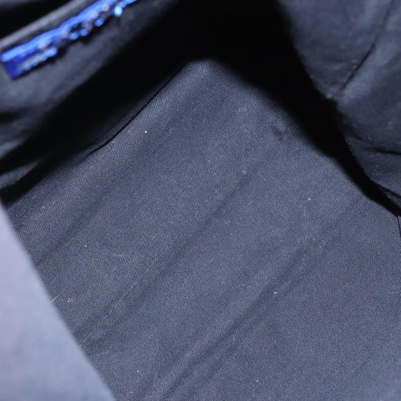 BURBERRY Blue Label  Coated Canvas Black White Auth ti2895