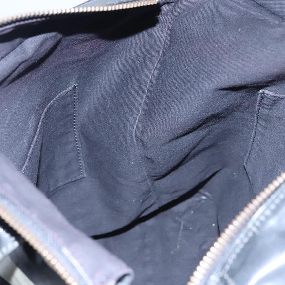 BURBERRY Blue Label  Coated Canvas Black White Auth ti2895