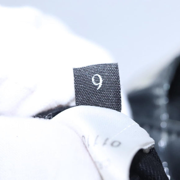 BURBERRY Blue Label  Coated Canvas Black White Auth ti2895