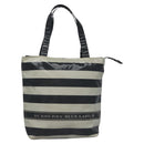 BURBERRY Blue Label Coated Canvas Black White Auth ti2895-13