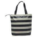 BURBERRY Blue Label  Coated Canvas Black White Auth ti2895-2