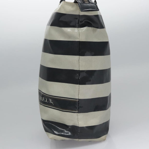 BURBERRY Blue Label  Coated Canvas Black White Auth ti2895