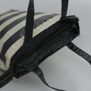 BURBERRY Blue Label  Coated Canvas Black White Auth ti2895-6