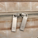 CHANEL New Travel line Hand Bag Nylon Beige CC Auth ti2897-14