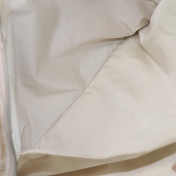 CHANEL New Travel line Hand Bag Nylon Beige CC Auth ti2897