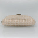 CHANEL New Travel line Hand Bag Nylon Beige CC Auth ti2897-5