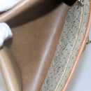 Christian Dior Honeycomb Canvas Chain Shoulder Bag PVC Leather Beige Auth ti2898-16