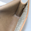 Christian Dior Honeycomb Canvas Chain Shoulder Bag PVC Leather Beige Auth ti2898-17