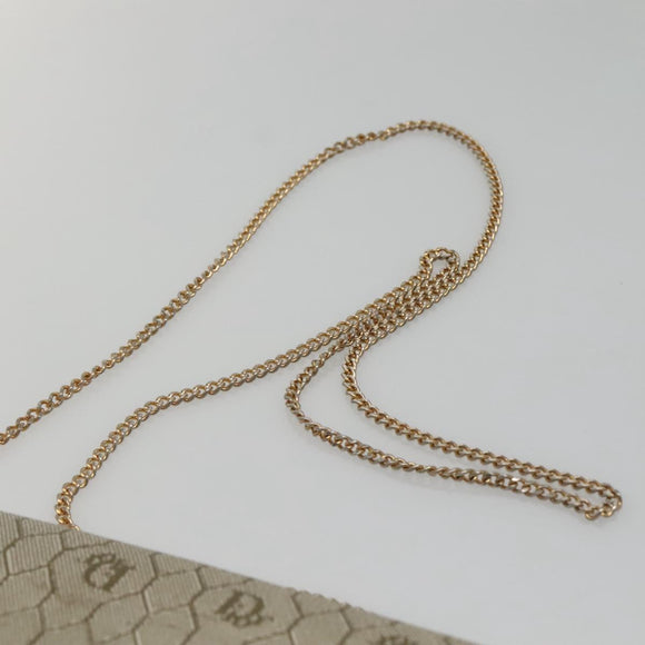 Christian Dior Honeycomb Canvas Chain Schoudertas PVC Leer Beige Auth ti2898
