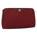 Christian Dior Trotter Canvas Clutch Bag Red Auth ti2899-1
