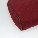 Christian Dior Trotter Canvas Clutch Bag Red Auth ti2899-16
