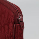 Christian Dior Trotter Canvas Clutch Bag Red Auth ti2899-8