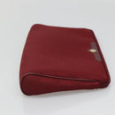 Christian Dior Trotter Canvas Clutch Bag Red Auth ti2899-4