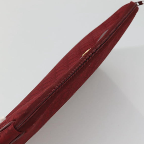 Christian Dior Trotter Canvas Clutch Bag Red Auth ti2899