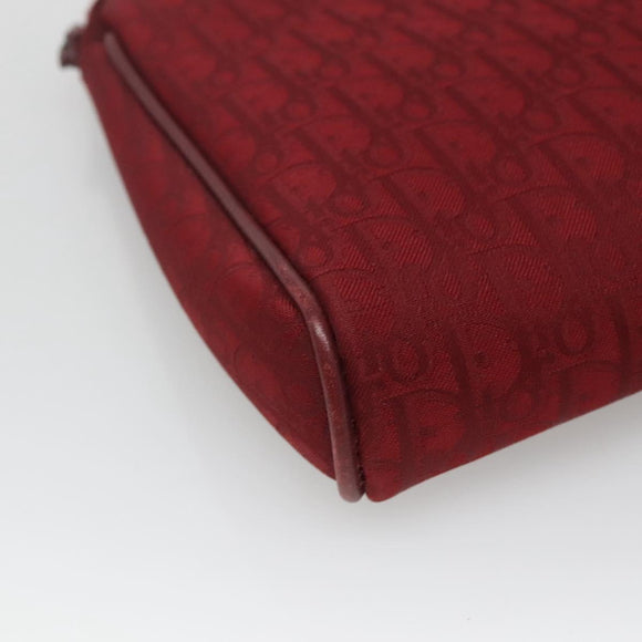 Christian Dior Trotter Canvas Clutch Bag Red Auth ti2899