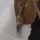 Christian Dior Honeycomb Canvas Clutch Bag PVC Leather Black Auth ti2901-8