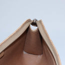 Christian Dior Honeycomb Canvas Clutch Bag PVC Leather Black Auth ti2901-12