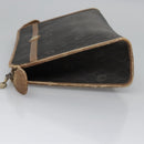 Christian Dior Honeycomb Canvas Clutch Bag PVC Leather Black Auth ti2901-4