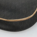 Christian Dior Honeycomb Canvas Shoulder Bag PVC Leather Black Auth ti2903-16