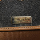 Christian Dior Honeycomb Canvas Shoulder Bag PVC Leather Black Auth ti2903-17