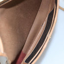 Christian Dior Honeycomb Canvas Shoulder Bag PVC Leather Black Auth ti2903-11