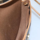 Christian Dior Honeycomb Canvas Shoulder Bag PVC Leather Black Auth ti2903-18