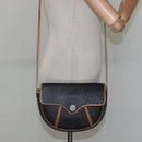 Christian Dior Honeycomb Canvas Shoulder Bag PVC Leather Black Auth ti2903-20