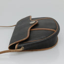 Christian Dior Honeycomb Canvas Shoulder Bag PVC Leather Black Auth ti2903-4